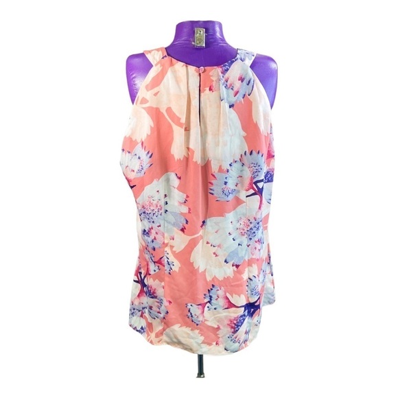 Violet + Claire pink floral halter tank blouse XL - Picture 2 of 9